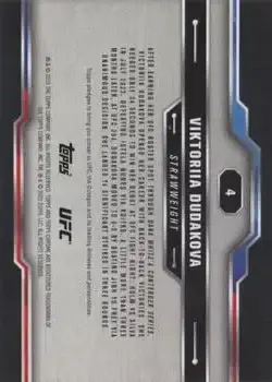 2025 Topps Chrome UFC #4 - Viktoriia Dudakova - Back