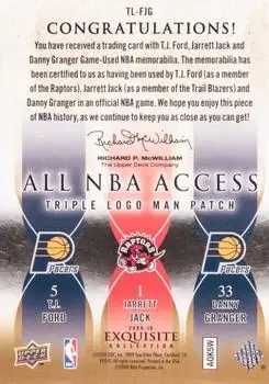 2009-10 Upper Deck Exquisite Collection - All-NBA Access Triple Logos #TL-FJG - Card #TL-FJG 2009-10 Upper Deck Exquisite Collection - All-NBA Access Triple Logos #TL-FJG - Card #TL-FJG