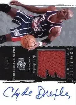 2009-10 Upper Deck Exquisite Collection - Exquisite Patches #P-CD - Clyde Drexler - Houston Rockets