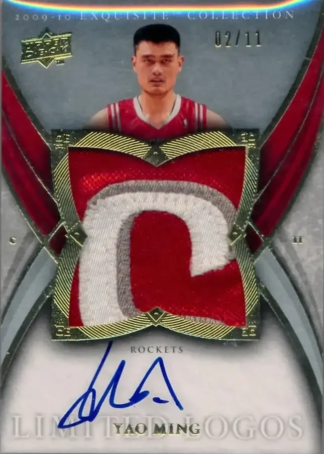 2009-10 Upper Deck Exquisite Collection - Limited Logos #L-YM - Yao Ming - Houston Rockets - Front 2009-10 Upper Deck Exquisite Collection - Limited Logos #L-YM - Yao Ming - Houston Rockets - Front