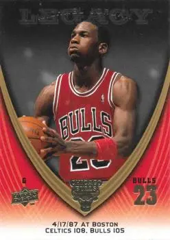 2008-09 Upper Deck Michael Jordan Legacy Collection #182 - Michael Jordan - Chicago Bulls - Front 2008-09 Upper Deck Michael Jordan Legacy Collection #182 - Michael Jordan - Chicago Bulls - Front