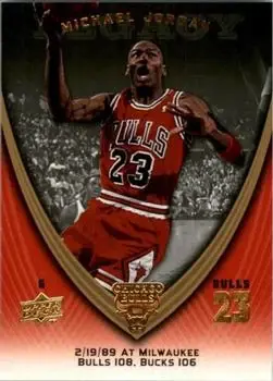 2008-09 Upper Deck Michael Jordan Legacy Collection #313 - Michael Jordan - Chicago Bulls - Front 2008-09 Upper Deck Michael Jordan Legacy Collection #313 - Michael Jordan - Chicago Bulls - Front