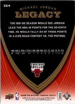 2008-09 Upper Deck Michael Jordan Legacy Collection #564 - Michael Jordan - Chicago Bulls - Back