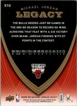 2008-09 Upper Deck Michael Jordan Legacy Collection #570 - Michael Jordan - Chicago Bulls - Back