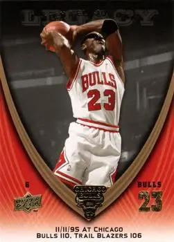 2008-09 Upper Deck Michael Jordan Legacy Collection #689 - Michael Jordan - Chicago Bulls - Front 2008-09 Upper Deck Michael Jordan Legacy Collection #689 - Michael Jordan - Chicago Bulls - Front