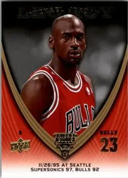 2008-09 Upper Deck Michael Jordan Legacy Collection #696 - Michael Jordan - Chicago Bulls - Front 2008-09 Upper Deck Michael Jordan Legacy Collection #696 - Michael Jordan - Chicago Bulls - Front