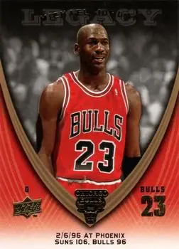 2008-09 Upper Deck Michael Jordan Legacy Collection #730 - Michael Jordan - Chicago Bulls - Front 2008-09 Upper Deck Michael Jordan Legacy Collection #730 - Michael Jordan - Chicago Bulls - Front