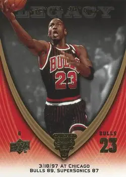 2008-09 Upper Deck Michael Jordan Legacy Collection #832 - Michael Jordan - Chicago Bulls - Front