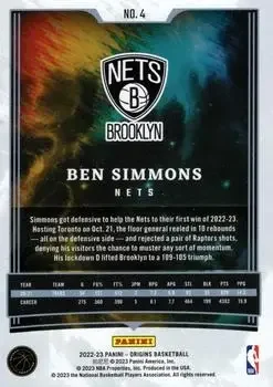 Back of Ben Simmons