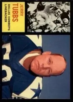 1962 Topps #45 - Jerry Tubbs - Dallas Cowboys - Front