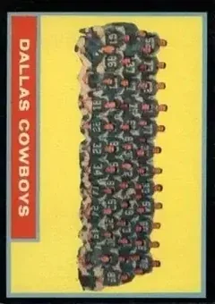 1962 Topps #49 - Card #49 - Dallas Cowboys