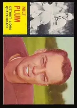 1962 Topps #50 - Milt Plum - Detroit Lions - Front