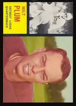 1962 Topps #50 - Milt Plum - Detroit Lions 1962 Topps #50 - Milt Plum - Detroit Lions