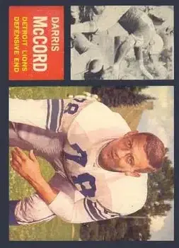 1962 Topps #57 - Darris McCord - Detroit Lions - Front