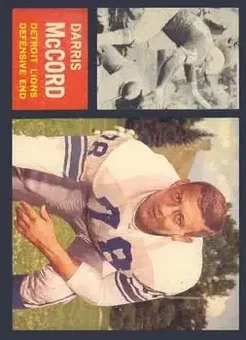 1962 Topps #57 - Darris McCord - Detroit Lions