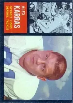 1962 Topps #58 - Alex Karras - Detroit Lions - Front