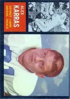 1962 Topps #58 - Alex Karras - Detroit Lions