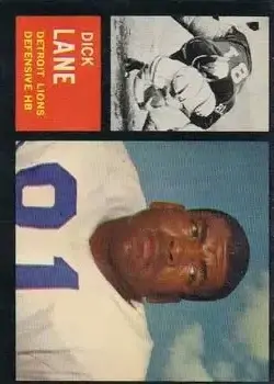 1962 Topps #60 - Richard Lane - Detroit Lions - Front