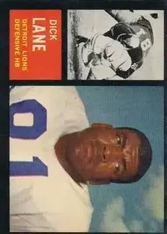 1962 Topps #60 - Richard Lane - Detroit Lions
