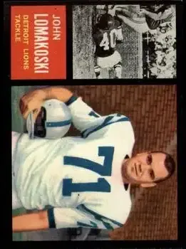1962 Topps #61 - John Lomakoski - Detroit Lions - Front 1962 Topps #61 - John Lomakoski - Detroit Lions - Front