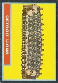 1962 Topps #62 - Card #62 - Detroit Lions