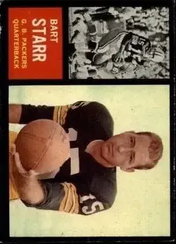 1962 Topps #63 - Bart Starr - Green Bay Packers - Front