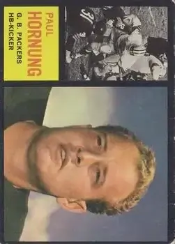 1962 Topps #64 - Paul Hornung - Green Bay Packers - Front