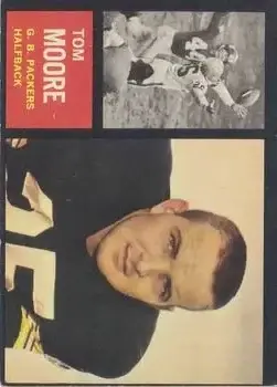 1962 Topps #65 - Tom Moore - Green Bay Packers - Front 1962 Topps #65 - Tom Moore - Green Bay Packers - Front