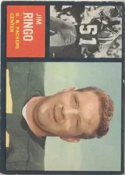 1962 Topps #68 - Jim Ringo - Green Bay Packers - Front 1962 Topps #68 - Jim Ringo - Green Bay Packers - Front