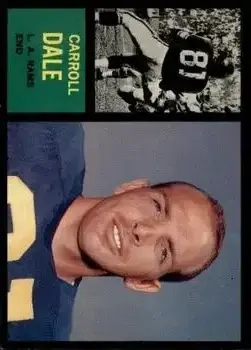 1962 Topps #82 - Carroll Dale - Los Angeles Rams - Front