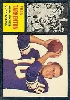 1962 Topps #90 - Fran Tarkenton - Minnesota Vikings