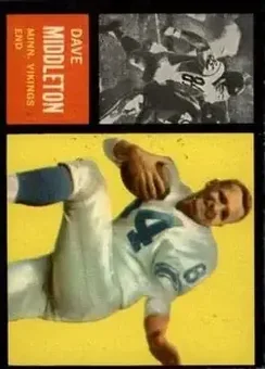 1962 Topps #95 - Dave Middleton - Minnesota Vikings