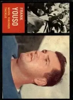 1962 Topps #96 - Frank Youso - Minnesota Vikings - Front