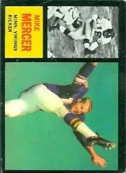 1962 Topps #97 - Mike Mercer - Minnesota Vikings