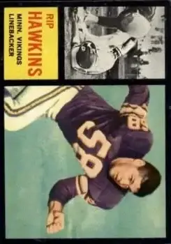 1962 Topps #98 - Rip Hawkins - Minnesota Vikings - Front