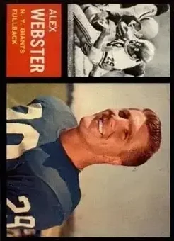 1962 Topps #105 - Alex Webster - New York Giants