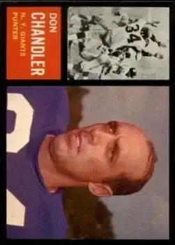 1962 Topps #107 - Don Chandler - New York Giants - Front