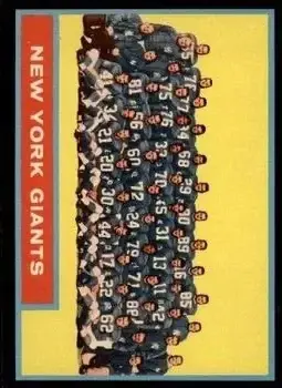 1962 Topps #114 - Card #114 - New York Giants - Front