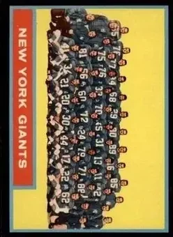 1962 Topps #114 - Card #114 - New York Giants