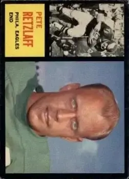 1962 Topps #120 - Pete Retzlaff - Philadelphia Eagles - Front 1962 Topps #120 - Pete Retzlaff - Philadelphia Eagles - Front