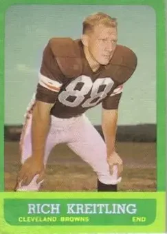 1963 Topps #16 - Rich Kreitling - Cleveland Browns