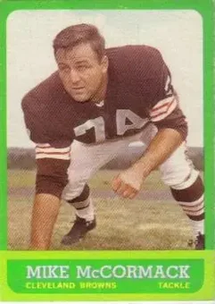 1963 Topps #17 - Mike McCormack - Cleveland Browns 1963 Topps #17 - Mike McCormack - Cleveland Browns