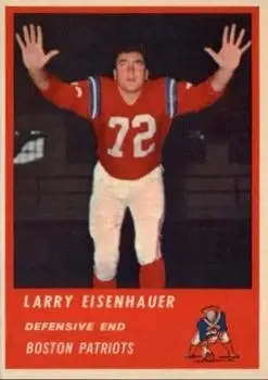 1963 Fleer #11 - Larry Eisenhauer - Boston Patriots - Front