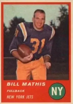 1963 Fleer #12 - Bill Mathis - New York Jets - Front