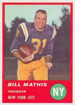 1963 Fleer #12 - Bill Mathis - New York Jets