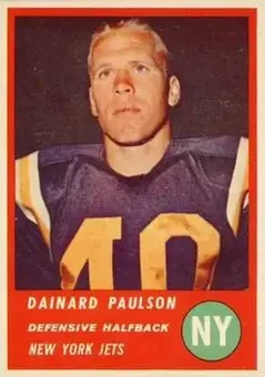 1963 Fleer #18 - Dainard Paulson - New York Jets
