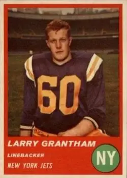 1963 Fleer #20 - Larry Grantham - New York Jets - Front