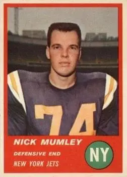 1963 Fleer #22 - Nick Mumley - New York Jets