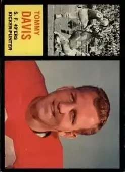 1962 Topps #158 - Tommy Davis - San Francisco 49ers 1962 Topps #158 - Tommy Davis - San Francisco 49ers