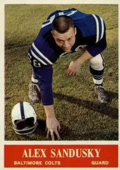 1964 Philadelphia #10 - Alex Sandusky - Baltimore Colts - Front